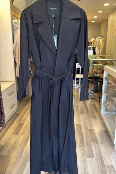 Ceremony Kemer Detaylı Dubai Uzun Kap Siyah