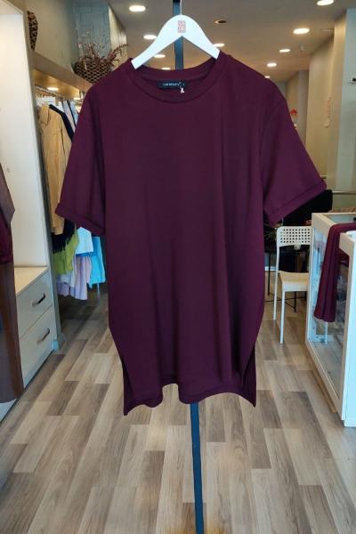 Ceremony 2026 KIŞ Kısa Kollu Bambu Tişört Bordo