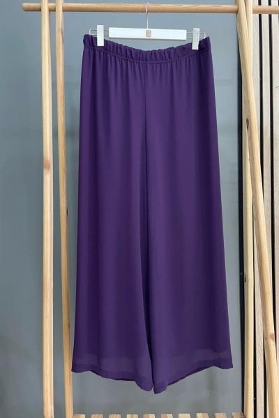 Ceremony Multi Şifon Pantolon  Mor