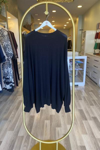 Ceremony Oversize Triko Kazak Siyah