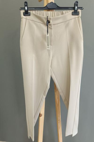 Ceremony Paçası Asimetrik Cigarette Pantolon Taş Rengi