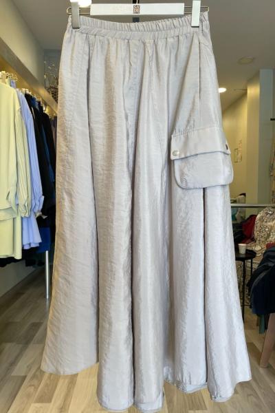 Ceremony Parçalı Yanı Tek Zımba Detay Cepli Dubai Etek Taş Rengi