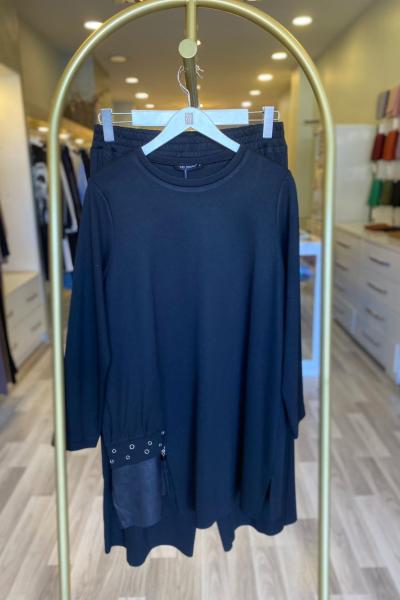 Ceremony Tek Tarafı Kuş Gözü Detaylı Çelik Takım Siyah