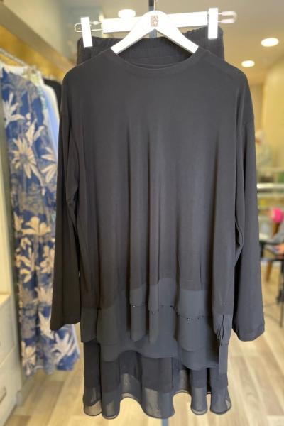 Ceremony Tuniğinin Ve Eteğinin Şifonlu Minik Aksesuar Detaylı Sandy Takım  Siyah