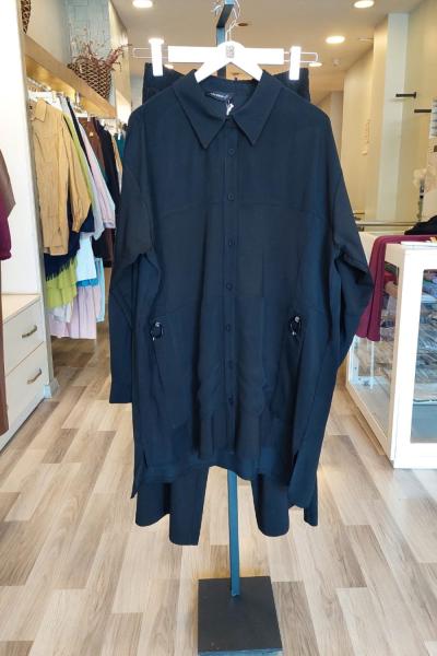 Ceremony 2026 KIŞ Tuniği ve Pantolonu Bambu Detaylı Aksesuarlı Takım Siyah