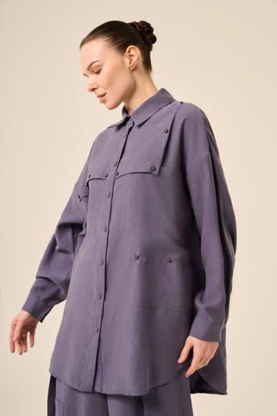 Ceremony Yarım Rüzgarlık Detaylı Tunik İndigo