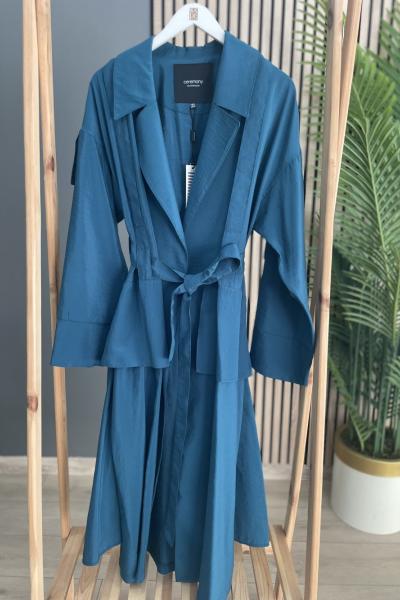 Ceremony Yanı Volanlı Slopet Detaylı Dubai Kap Petrol Yeşili