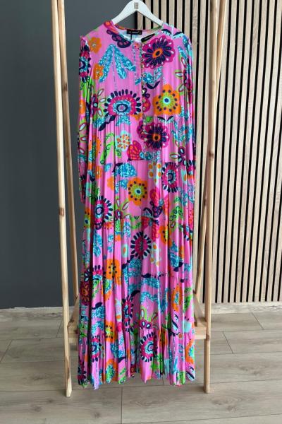 Ceremony Çiçek Desenli Elbise Karışık Desenli