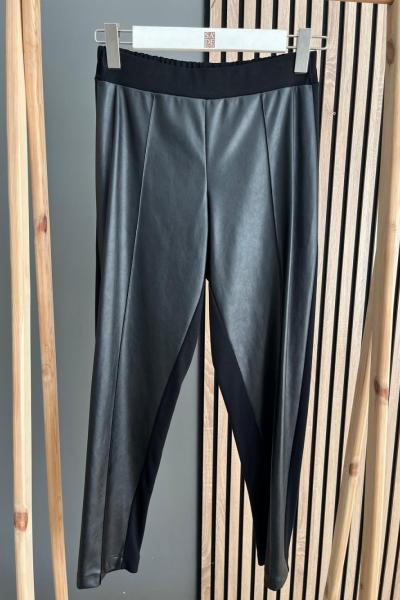 Ceremony Deri Detay Havuç Pantolon Siyah