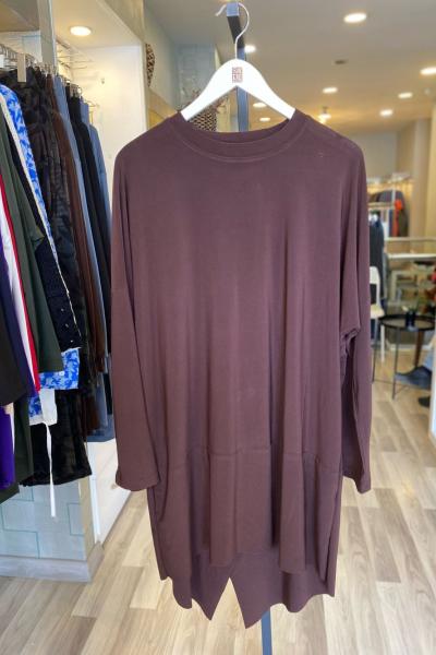 Efraze Asimetrik Sandy Tunik Kahverengi