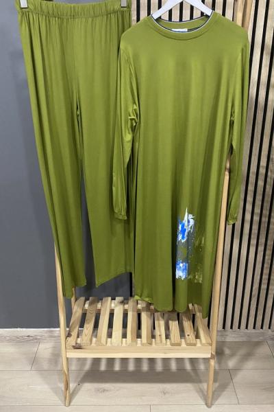 Efraze Önü Baskılı Penye Takım Asit