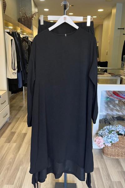 Efraze Uzun Tunikli Takım Siyah