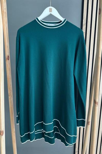 Şirin Evaze Merserize Tunik Petrol Yeşili