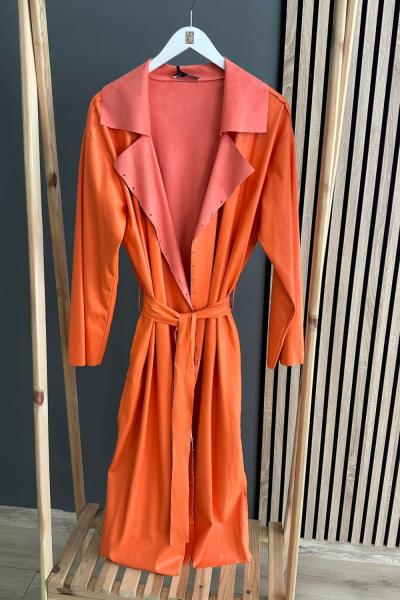 Ceremony Halka Detay Deri Kap Turuncu