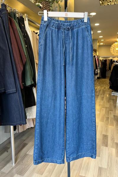 Magazin BELİ LASTİKLİ ARKASI CEPLİ PANTOLON Lacivert