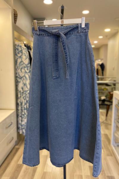 Magazin Denim Açık Etek  Mavi