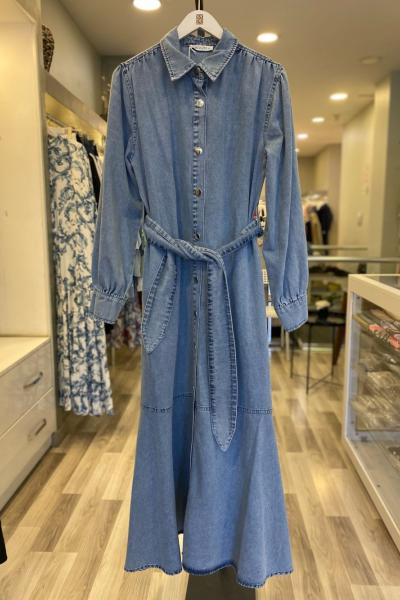 Magazin Denim Elbise Açık Mavi