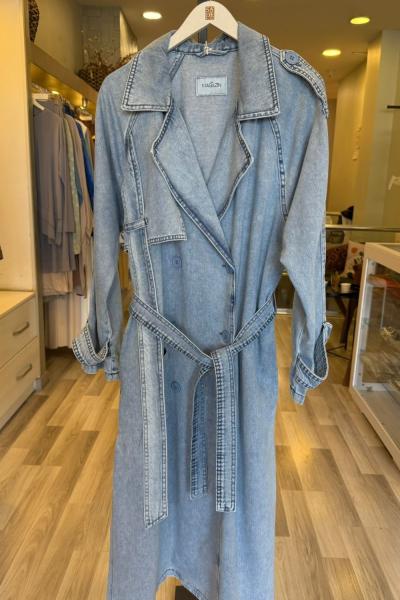 Magazin Denim Trenç  Açık Mavi