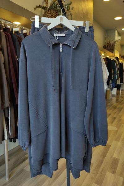 Magazin Kol Bileği Lastikli Balıkçı Yaka Tensel Takım Lacivert