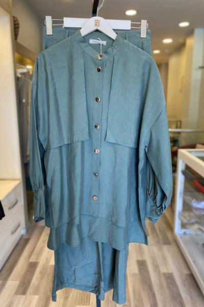 Magazin Lyocell Takım  Çağla Yeşili