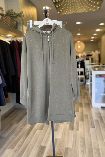 Magazin Taşlı Modal Takım Yeşil