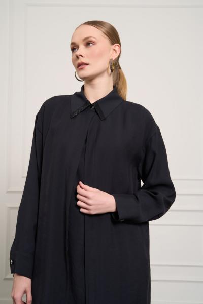 Mascara İçten Bluz Görünümlü Gömlek Siyah