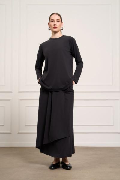 Mascara Kat Detaylı Etek Siyah