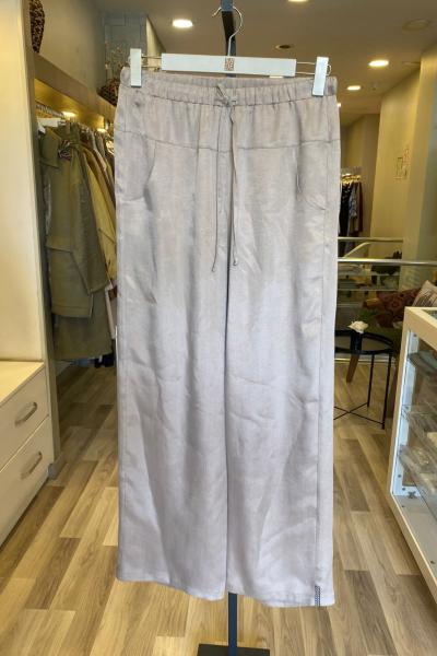 Mascara Mascara Beli Bağcıklı Düz Pantolon Bej