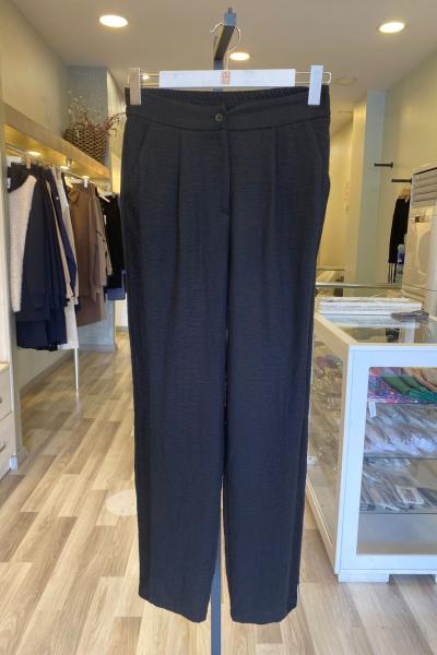 Mascara Yanları File Detaylı Pantolon Siyah