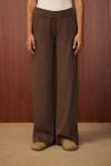 Merwish Basic Triko Pantolon  Kahverengi