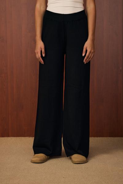 Merwish Basic Triko Pantolon  Siyah