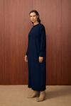 Merwish Basic Triko Elbise Lacivert