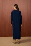 Merwish Basic Triko Elbise Lacivert