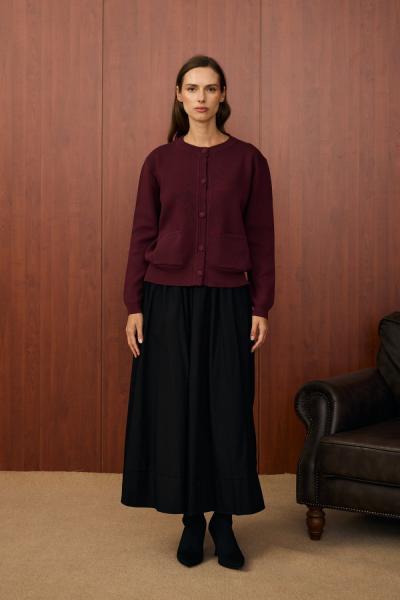 Merwish Bomber  Hırka Bordo