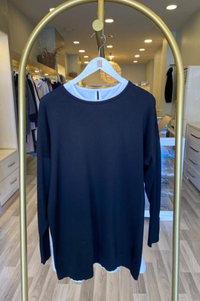 Merwish Gömlek Triko Takım Siyah