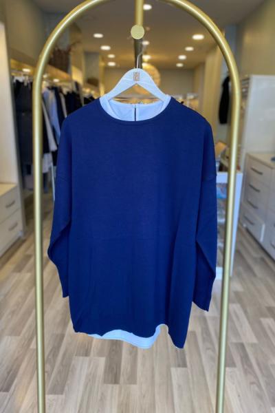 Merwish Gömlek Triko Takım Lacivert