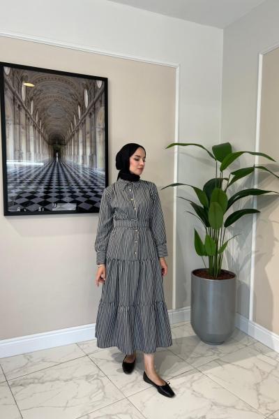 Merwish Kolej Elbise Siyah