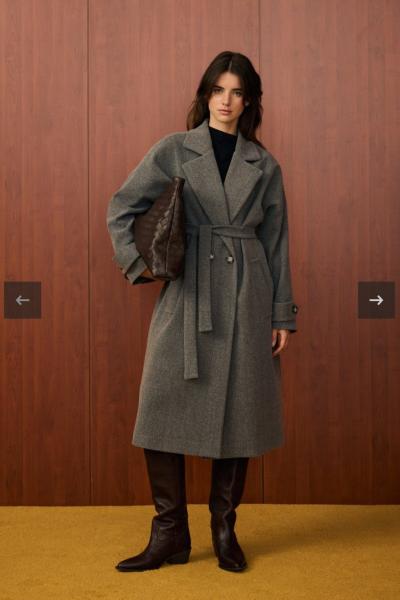 Merwish Kuala Kaşe Kaban Gri