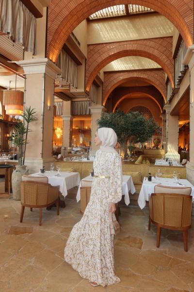 Merwish MERWISH YAZ ELBİSE DALLI  Altın Sarısı