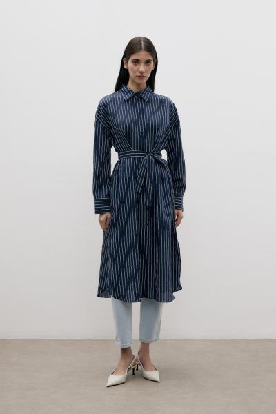 Merwish Mono Uzun Tunik Lacivert