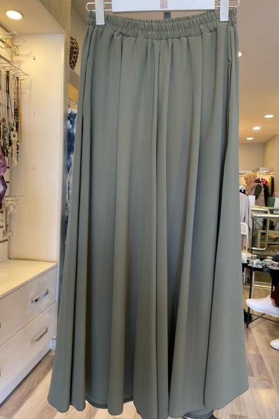 Merwish Pantolon Etek Haki