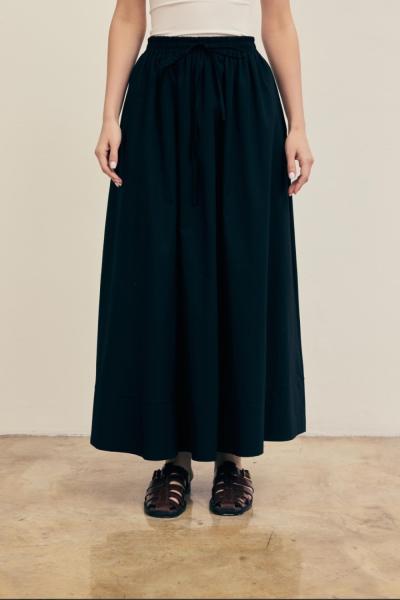 Merwish Poplin Basic Etek Siyah