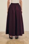 Merwish Poplin Basic Etek Bordo