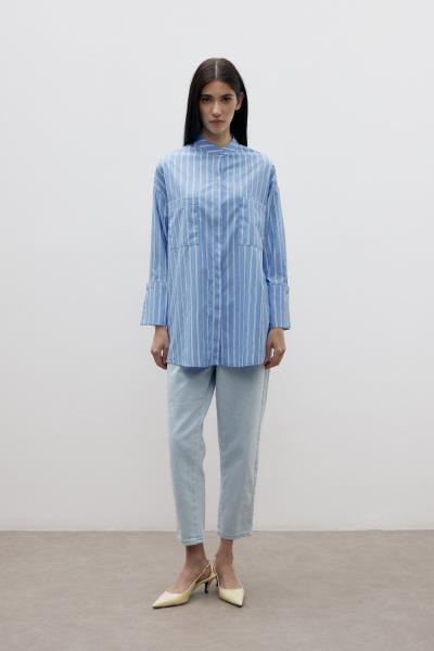 Merwish Sparkle Gömlek Mavi