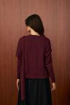 Merwish Venice Şal Triko Tunik Bordo