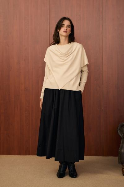 Merwish Venice Şal Triko Tunik Bej