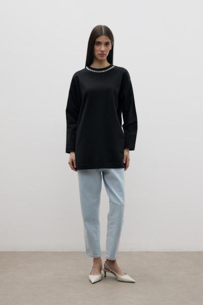 Merwish Yaka Taş Thısırt Siyah