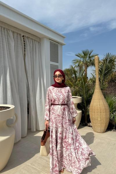 Merwish Yaz Elbise Beyaz