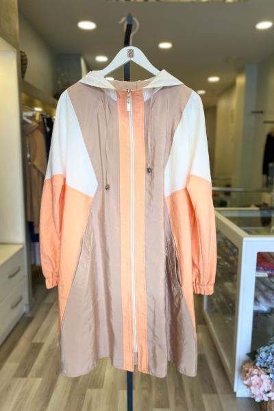 Nes Renkli Yağmurluk Camel