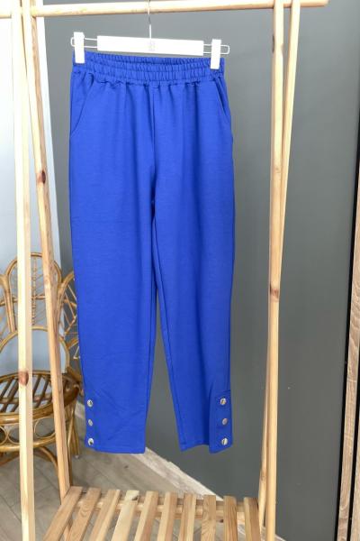 NÖSHE Paçası Çıtçıtlı Pantolon  Lacivert